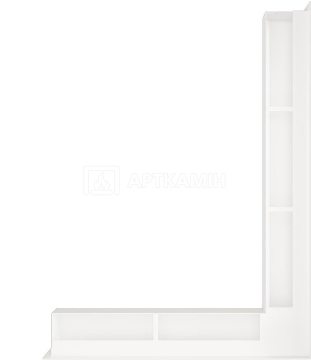 Решітка для каміну Saven Loft Angle NP 9x80x60 біла. Фото 3