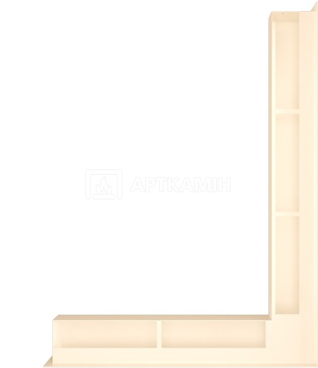 Решітка для каміну Saven Loft Angle NP 9x80x60 кремова. Фото 3