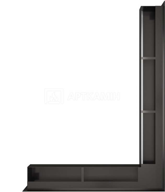 Решетка для камина Saven Loft Angle NP 9x80x60 графит. Фото 3