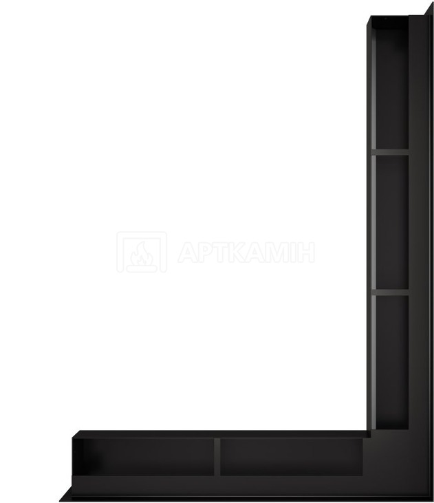 Решітка для каміну Saven Loft Angle NP 9x80x60 чорна. Фото 3