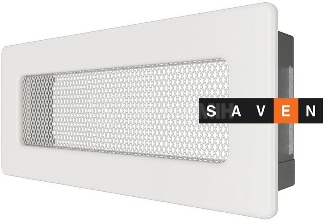 Решітка для каміну Saven Classic 11x24 біла. Фото 2