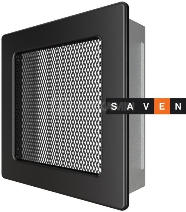 Решетка для камина Saven Classic 17x17 черная. Фото 2