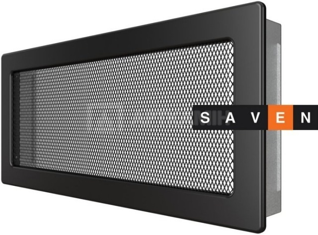 Решетка для камина Saven Classic 17x37 черная. Фото 2