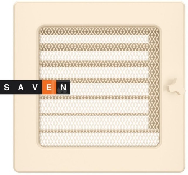 Решетка для камина Saven Classic 17x17 кремовая с жалюзи
