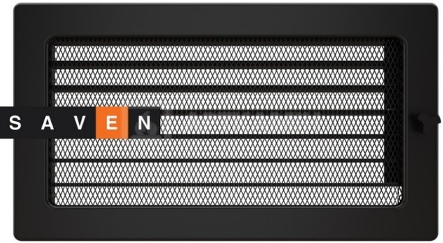 Решетка для камина Saven Classic 17x30 черная с жалюзи