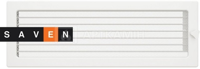 Решітка для каміну Saven Classic 17x49 біла з жалюзі