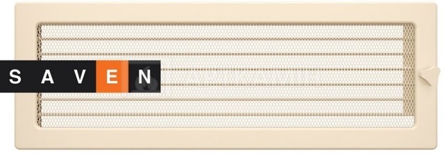 Решетка для камина Saven Classic 17x49 кремовая с жалюзи