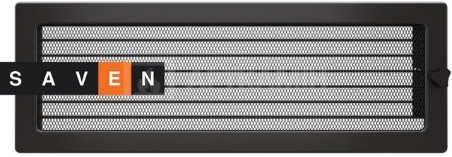 Решетка для камина Saven Classic 17x49 графит с жалюзи