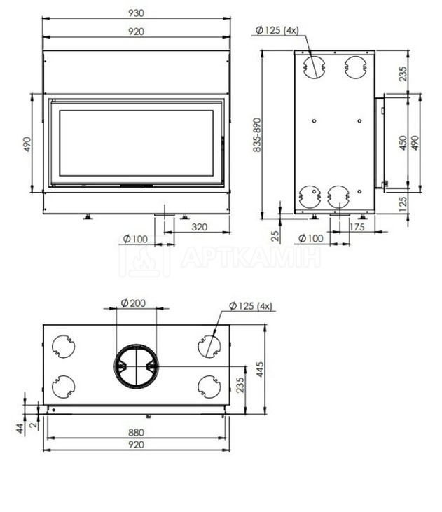 Камінна топка Dovre VISTA 901C з дистриб'ютором. Фото 4