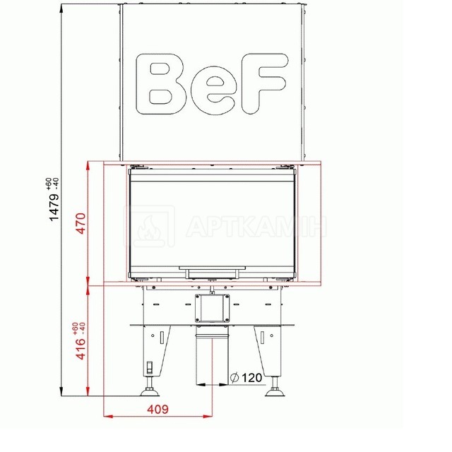 Каминная топка BeF Home ROYAL V 6 C. Фото 2
