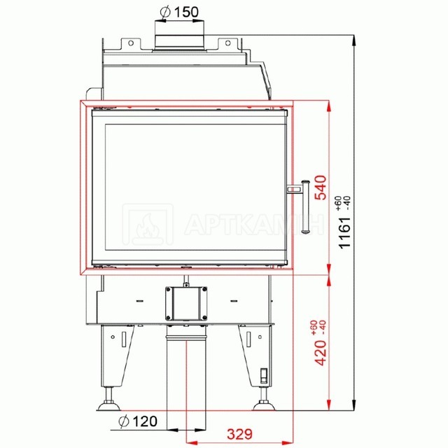Каминная топка BeF Home ROYAL 7 CL. Фото 2