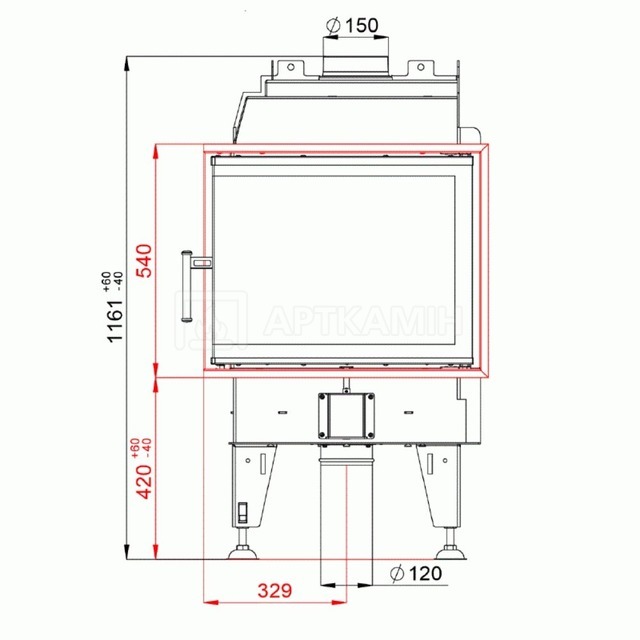Каминная топка BeF Home ROYAL 7 CP. Фото 2