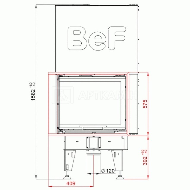 Камінна топка BeF Home ROYAL V 7 CP. Фото 2