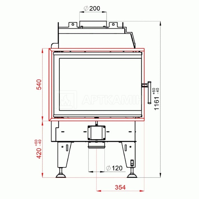 Каминная топка BeF Home ROYAL 8 CL. Фото 2