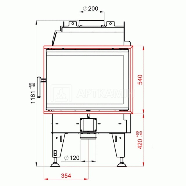 Камінна топка BeF Home ROYAL 8 CP. Фото 2