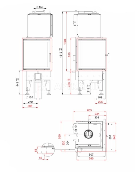 Каминная топка BeF Home AQUATIC WH 450 E. Фото 2