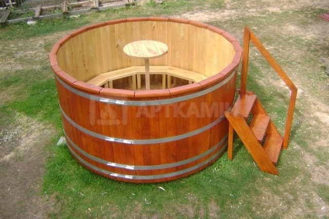 Купіль Bondarnya дуб із зовнішньою топкою. Фото 3