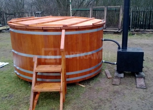 Купель Bondarnya дуб с наружной топкой