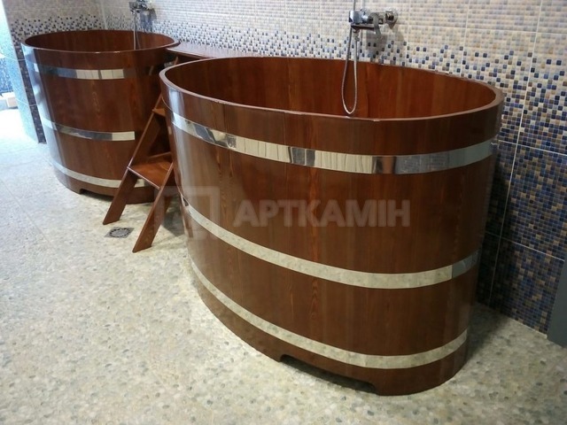 Купіль Bondarnya термо дуб 1200х790х1050 (овальна). Фото 2