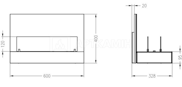 Биокамин Spartherm QUADRA WALL. Фото 6