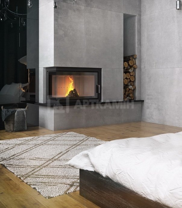 Каминная топка Defro Home Intra S BL 10 кВт (белая футеровка). Фото 2