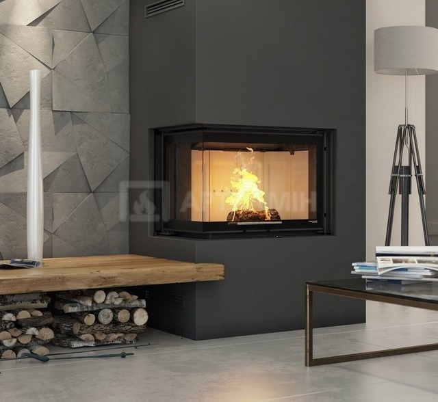 Каминная топка Defro Home Intra S BL G 10 кВт (белая футеровка). Фото 2