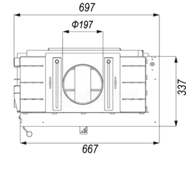 Каминная топка Defro Home Intra S BP Slim 6 кВт. Фото 3