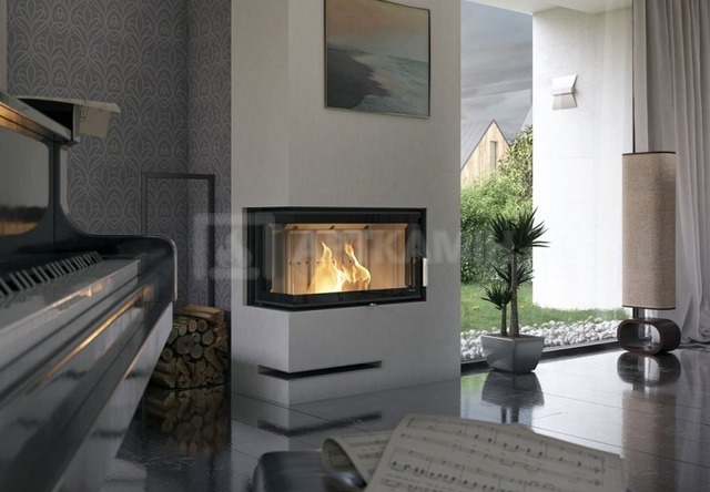 Каминная топка Defro Home Intra S BL Slim 6 кВт. Фото 2
