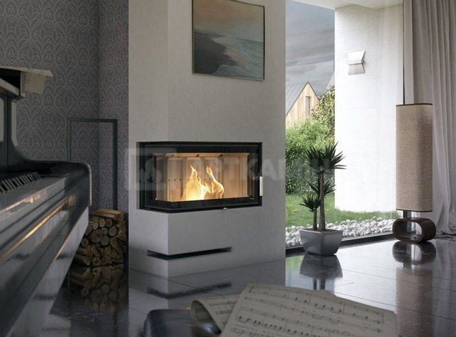 Каминная топка Defro Home Intra M BL Slim 8 кВт. Фото 2