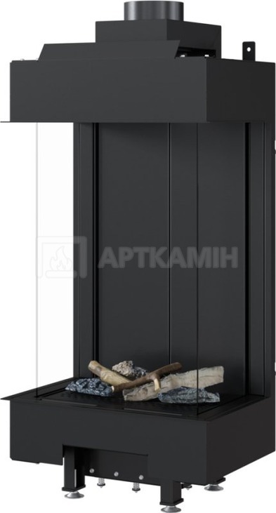 Каминная топка газовая Kratki LEO 45/68 NG трехсторонняя. Фото 2