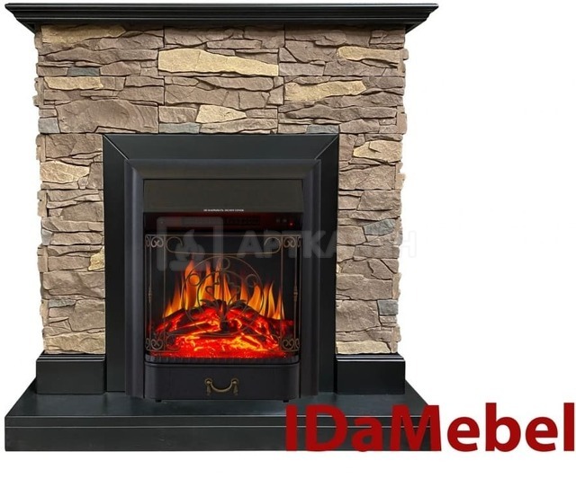 Каминокомплект IDaMebel Gemma Brown Majestic Black