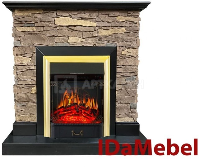 Каминокомплект IDaMebel Gemma Brown Majestic Brass
