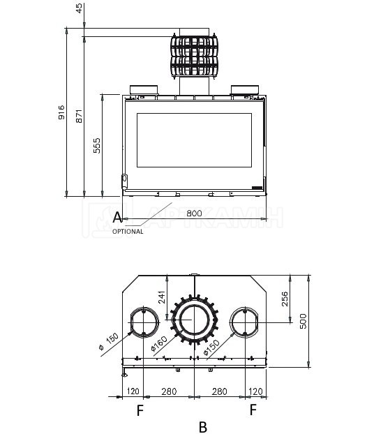 Каминная топка Nordica Inserto 80 PRS Crystal. Фото 2