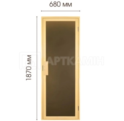 Скляні двері для сауни Tesli DUO Sateen 70x190. Фото 3