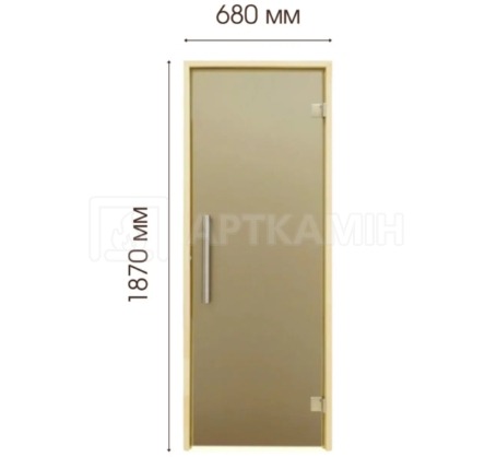 Скляні двері для сауни Tesli Steel 70x190. Фото 3