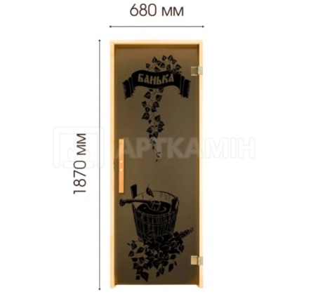 Скляні двері для сауни Tesli Банька 70x190. Фото 3