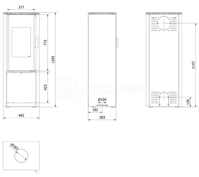 Отопительная печь Kratki Koza Enyo Flat 02. Фото 6