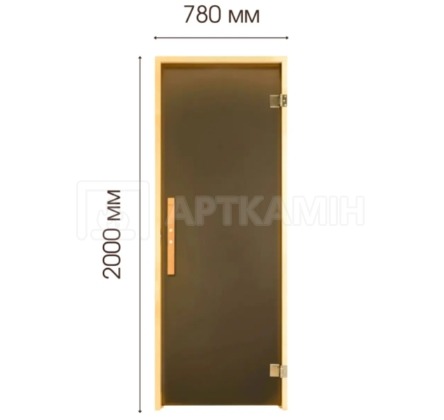 Скляні двері для сауни Tesli Lux Sateen 80x200. Фото 3