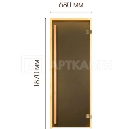 Скляні двері для сауни Tesli Grand Lux 70x190. Фото 3