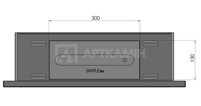 Біокамін Simple Fire Frame 600 зі склом. Фото 4