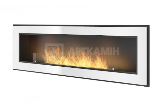 Биокамин Simple Fire Frame 1500 белый со стеклом