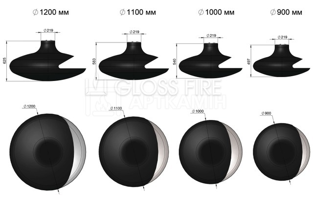 Біокамін підвісний Gloss Fire Арт.001-1000. Фото 7