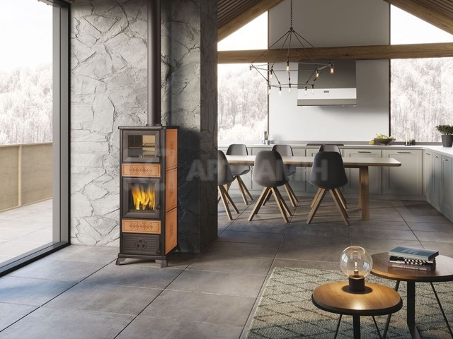 Піч опалювальна Edilkamin Decor C бежева. Фото 2