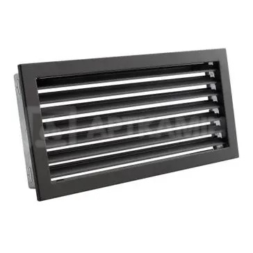 Решетка для камина Darco Ventlab KRVZS 450x220 черная с неподвижными жалюзи