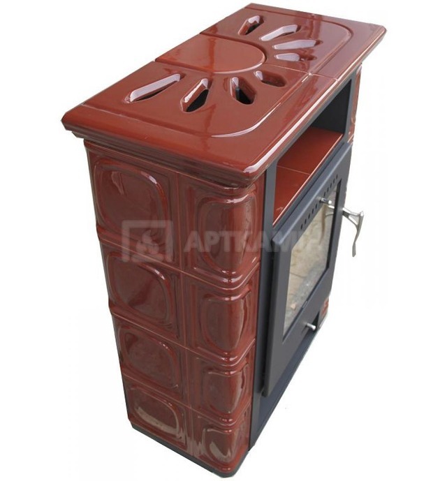 Печь Thorma Borgholm Top Ceramic cheesnut brown. Фото 4