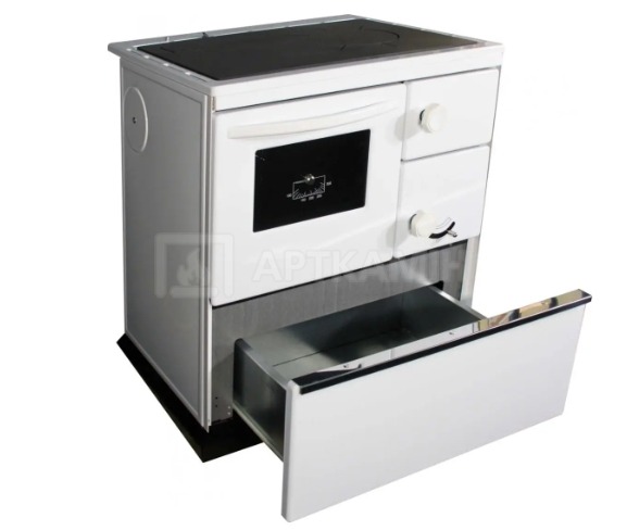 Печь Thorma Okonom 85/Fiko De Luxe white left. Фото 2