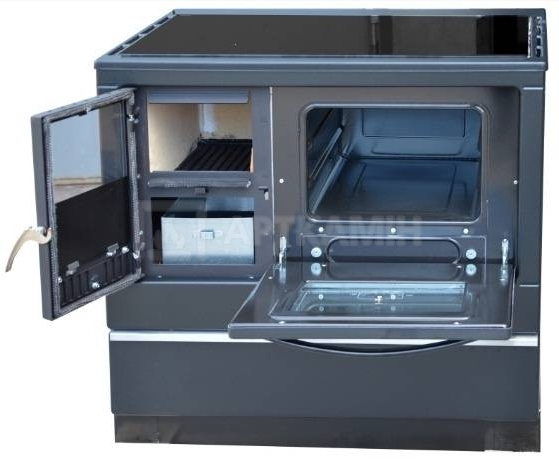 Печь Thorma Okonom 85/Fiko Excellent steel black right. Фото 3