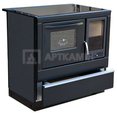 Піч Thorma Okonom 85/Fiko Excellent steel black left. Фото 2