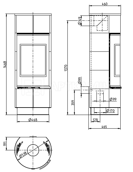 Піч Thorma Atika Ceramic Standard білий глянцевий. Фото 3