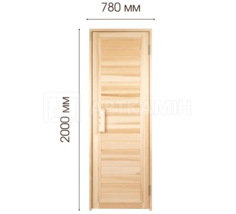 Двері для сауни Tesli глухі Зебра 80x200. Фото 3
